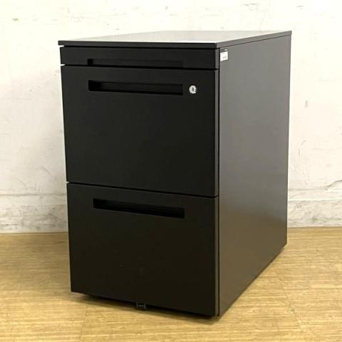 【在庫入替セール】イトーキ　CZR　3段ワゴン　レアなブラックカラー　A4ファイルが2段分収納可能　鍵付き　シリンダー錠【愛知・名古屋・豊田・静岡・浜松】