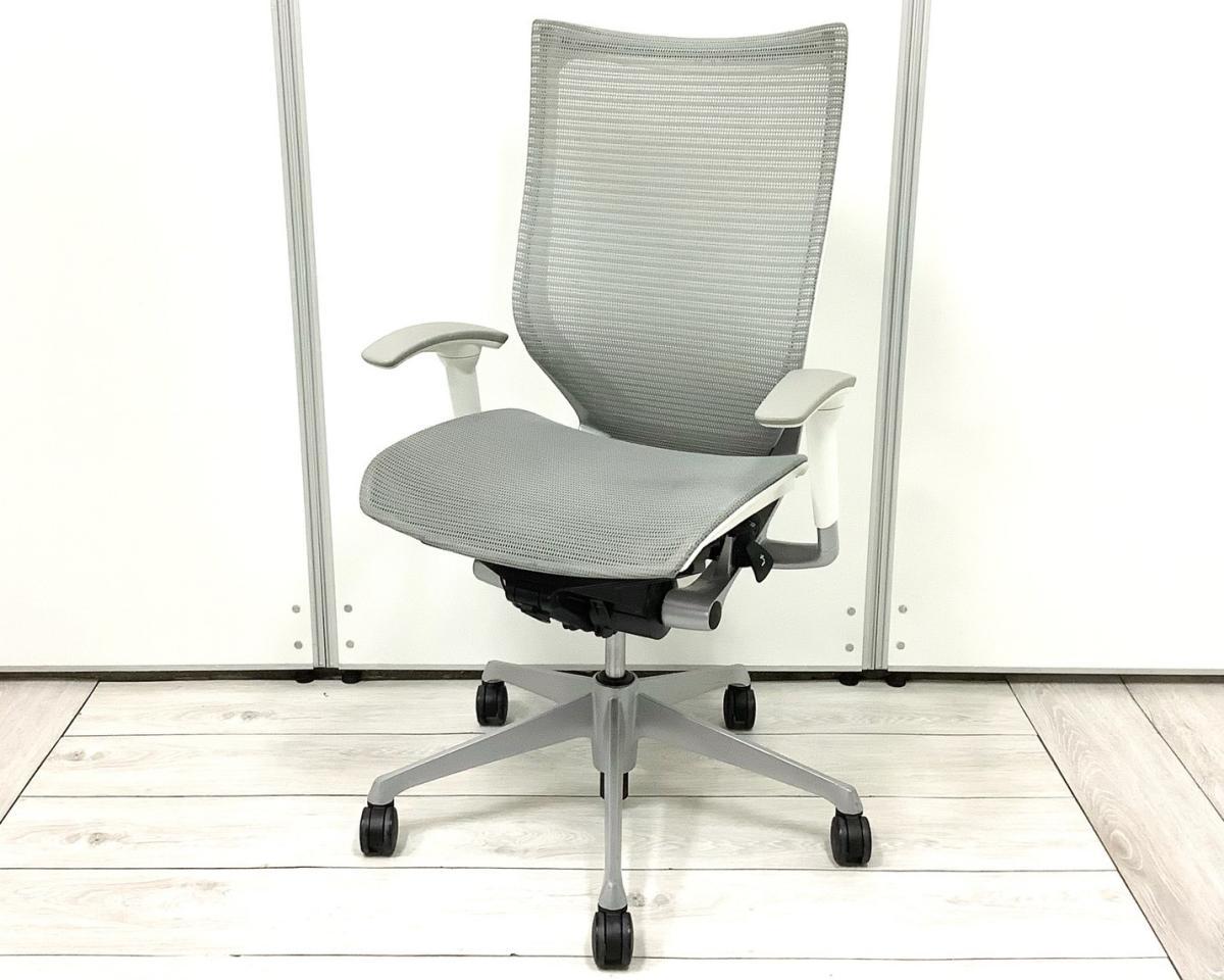 中古】バロンチェア CP85CW FDH3 オカムラ/okamura 肘付ハイバック 