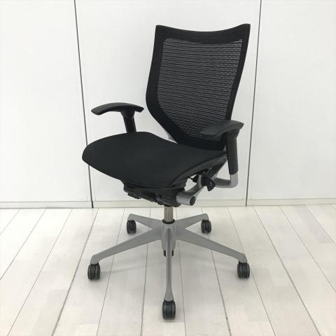 【中古】バロンチェア CP83CR FDH1 オカムラ（okamura） 肘付ローバックチェア