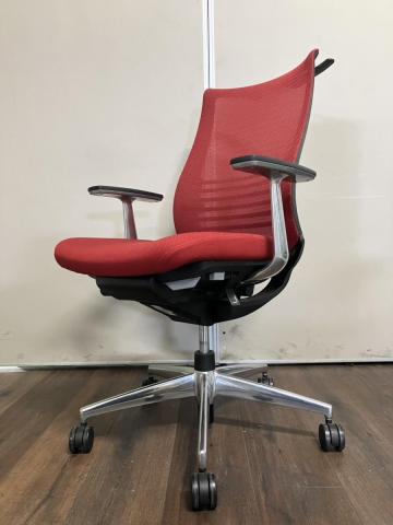 【中古】ベゼル アルミポリッシュ CRS-G2822E6 コクヨ（KOKUYO） 肘付ハイバックチェア