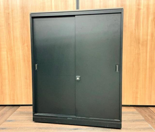 【中古】レクトライン  オカムラ（okamura） ローキャビネット／引き違い