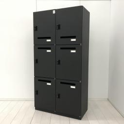 【在庫入替セール品！（本在庫限定価格）】【フレキシブルな働き方に対応するメールロッカー！鍵の持ち運び要らずで便利に使えるダイヤル錠タイプ！】■イトーキ(ITOKI)製　シンライン(THIN LINE)シリーズ　6人用パーソナルロッカー　■投函口あり　■ダイヤル錠　■ブラック　【弊社使用欄：A01051574】【HU】