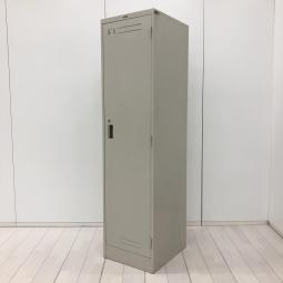 【安心の国内メーカー！移転や増員を検討されている方にオススメ！掃除用具入れにもおすすめ！】■コクヨ(KOKUYO)製　LKシリーズ　1人用ロッカー　更衣用ロッカー　W455×D515㎜　旧型　■シリンダー錠　■ニューグレー 【弊社使用欄：A01075406】