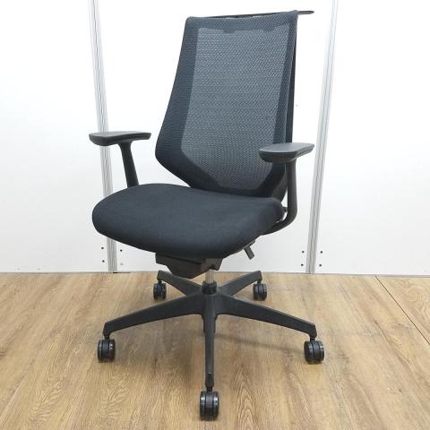 【中古】デュオラ メッシュ  コクヨ（KOKUYO） 肘付ハイバックチェア