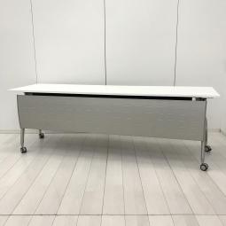 【在庫入替セール品！（本在庫限定価格）】【ゆとりのワイド2100ｍｍ！会議をもっと快適にする、スマートスタックテーブル！】■イトーキ（ITOKI）製　リリッシュ（LILISH）　サイドスタックテーブル　幕板パネル付　 ■W2100×D600×H700mm　■ホワイト　【弊社使用欄：A01052144】【HU】
