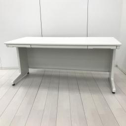 【在庫入替セール品！（本在庫限定価格）】【幅1600㎜】【幅広いワークスペースで作業効率アップ！スタンダードなデザインで使いやすい！】■プラス(PLUS)製　LA Deskシリーズ　平机　■引き出し付き　W1600×D700㎜　■ホワイト　【弊社使用欄：A01052018】【HU】
