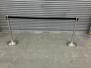 2本1set】ベルトパーテーションが1set入荷致しました。④　行列をコントロールする必需品！！ ※マテハン本舗の中古商品は、千葉県柏市に在庫がございます。