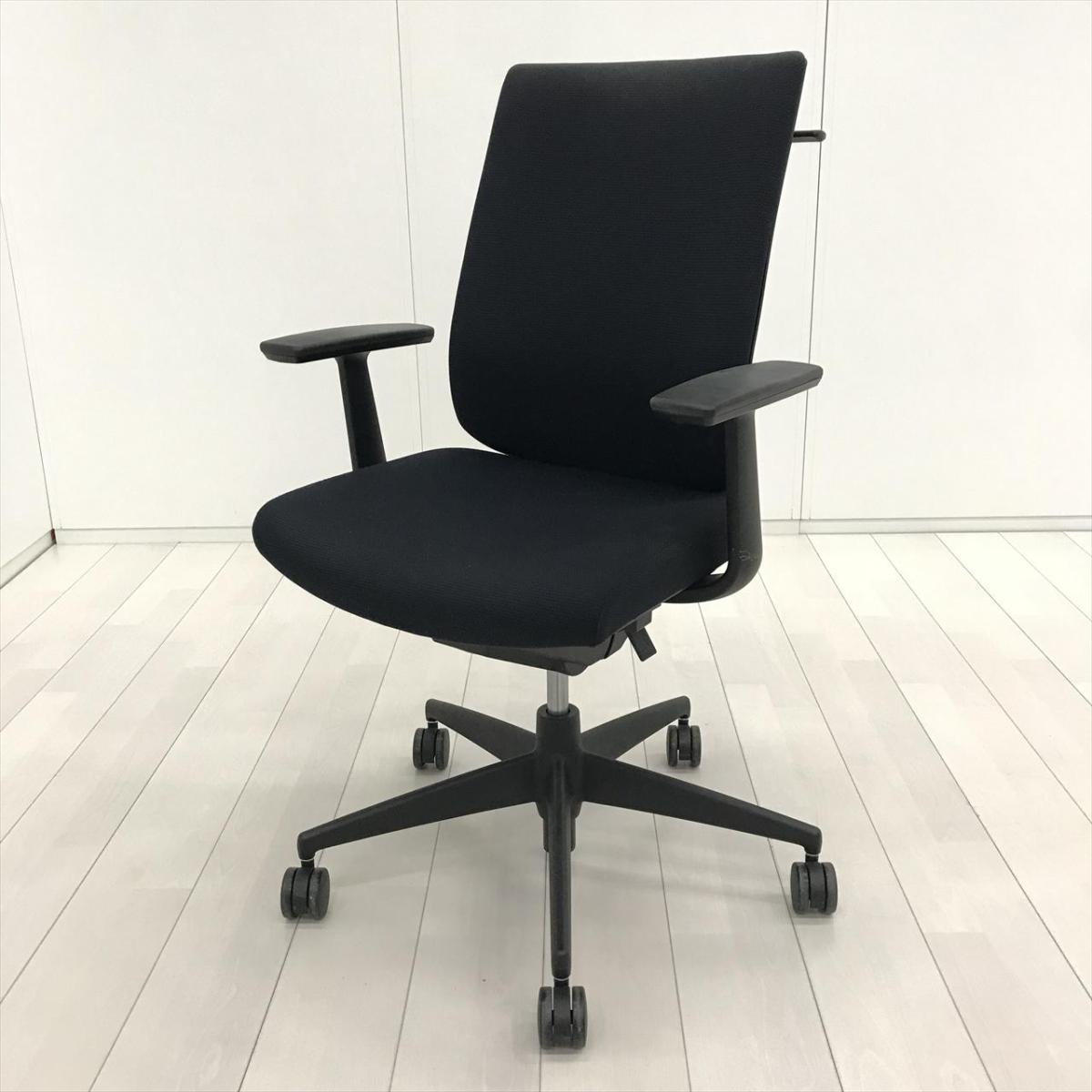 【2020年内まで受付】KOKUYO ウィザード2 黒 ハイバック 中古】ウィザード2 CRS-G1822F6 コクヨ/KOKUYO 肘付ハイバックチェア