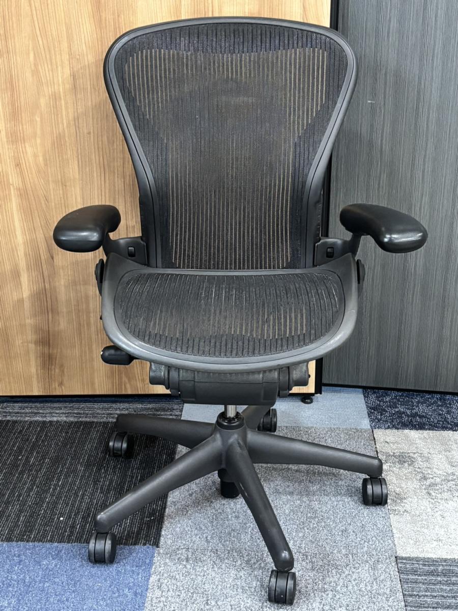 中古】アーロンチェア Herman Miller/ハーマンミラー 肘付ハイバック