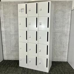 入荷レア商品【15人用パーソナルロッカー】従業員の多い企業様へおすすめです《オフィスバスターズ福岡博多店は、福岡を拠点として、日本全国へ中古オフィス用品・オフィス家具を提供しております》