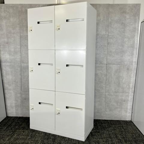 【中古】レクトラインロッカー 4Z6VRS 0396 オカムラ（okamura） 6人用パーソナルロッカー
