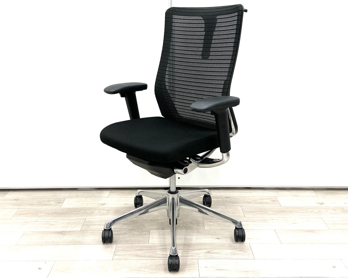 中古】コーラルチェア CQ35BR FSH1 オカムラ/okamura 肘付ハイバック 