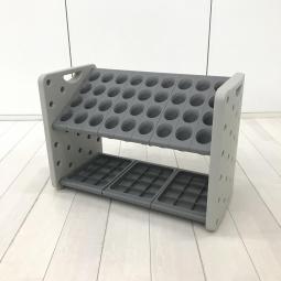 【最大36本収納、頼れる業務用傘立て！】■テラモト製　 9×4 傘立て　36本収納タイプ　■W710×D360×500ｍｍ　■グレー　【弊社使用欄：A01073782】