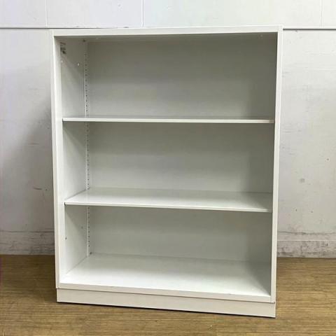 【在庫入替セール】オープン書庫　コクヨ　エディア　ホワイト　ベース付き　天板なし　A4×3段分収納可能　中身が見えるので取り出したい書類が一目瞭然