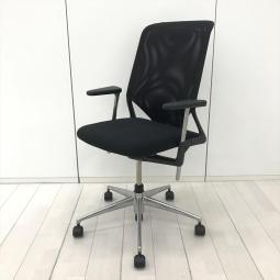 【世界各国でデザインアワードを受賞したスタイリッシュなメッシュチェア！】■ヴィトラ(Vitra)製　メダ2(MEDAⅡ)チェア　肘付　ハイバック　背面メッシュ　■固定肘　■ブラック　【弊社使用欄：A01067774】