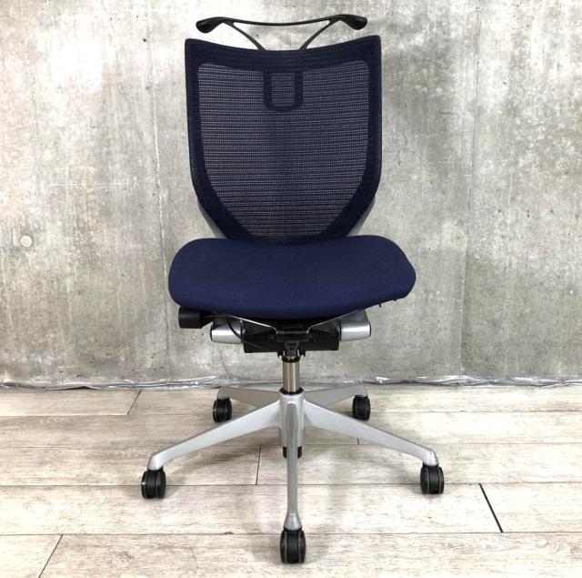【中古】バロンチェア CP44DR-FDF4 オカムラ（okamura） 肘無ローバックチェア