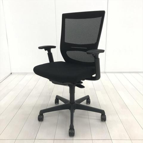 【中古】エスクードメッシュ C437ZR FHB1 オカムラ（okamura） 肘付ハイバックチェア