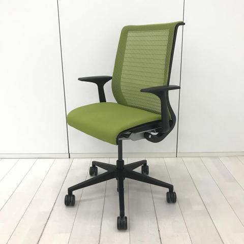【中古】シンクチェア（旧モデル）  Steelcase（スチールケース） 肘付ハイバックチェア