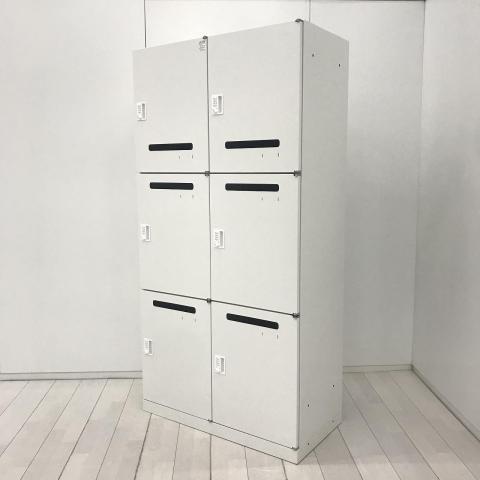 【中古】シンラインロッカー HCN-189HSR2-W9 イトーキ（ITOKI） 6人用パーソナルロッカー