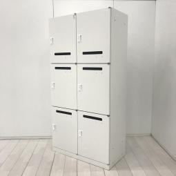 【在庫入替セール品！（本在庫限定価格）】【フレキシブルな働き方に対応するメールロッカー！鍵の持ち運び要らずで便利に使えるダイヤル錠タイプ！】■イトーキ(ITOKI)製　シンライン(THIN LINE)シリーズ　6人用パーソナルロッカー　■投函口あり　■ダイヤル錠　■ホワイト【弊社使用欄：A01055115】【HU】