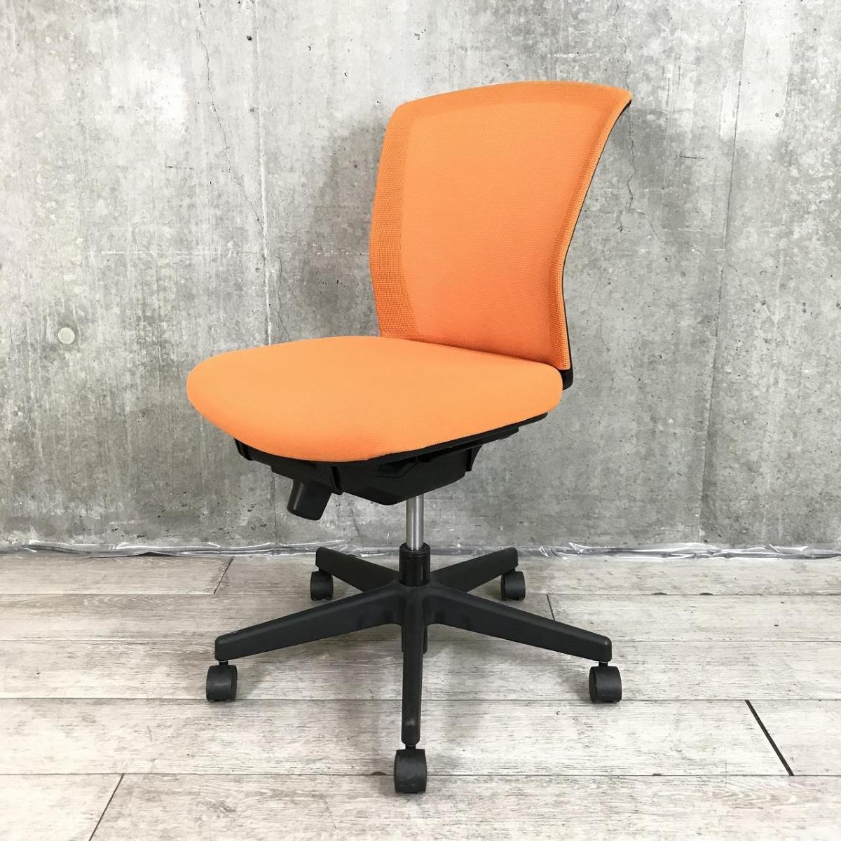 中古】バリシア CRS-GL1050 コクヨ/KOKUYO 肘無ローバックチェア 