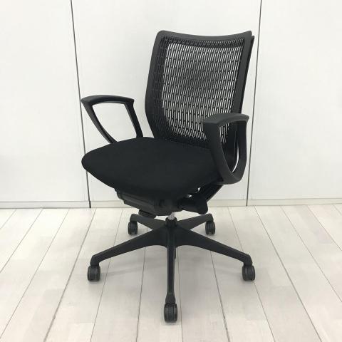 【中古】ヴィスコンテチェア CWB4ZA FBA1 オカムラ（okamura） 肘付ローバックチェア