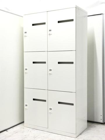 【中古】レクトラインロッカー  オカムラ（okamura） 6人用パーソナルロッカー