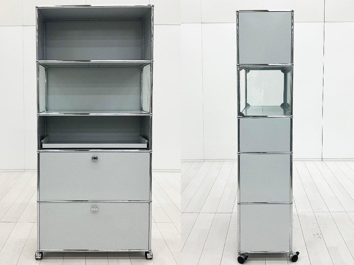USMハラー　キャビネット　スチールラック　棚　台　純正　正規品　ライトグレー 中古】USMハラー キャビネット USMハラー 書庫その他 591753 - 中古