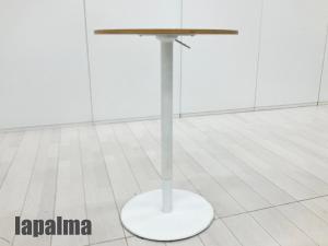 lapalma/ラパルマ　BRIO/ブリオ ラウンド アジャスタブルテーブル　白　W600　カフェテーブル