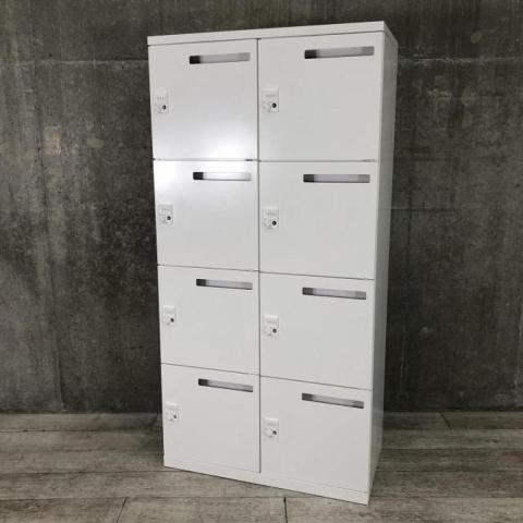 【中古】レクトラインロッカー  オカムラ（okamura） 8人用パーソナルロッカー