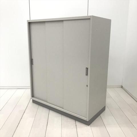【中古】シンライン HTM-109RSN-WE イトーキ（ITOKI） ローキャビネット／引き違い