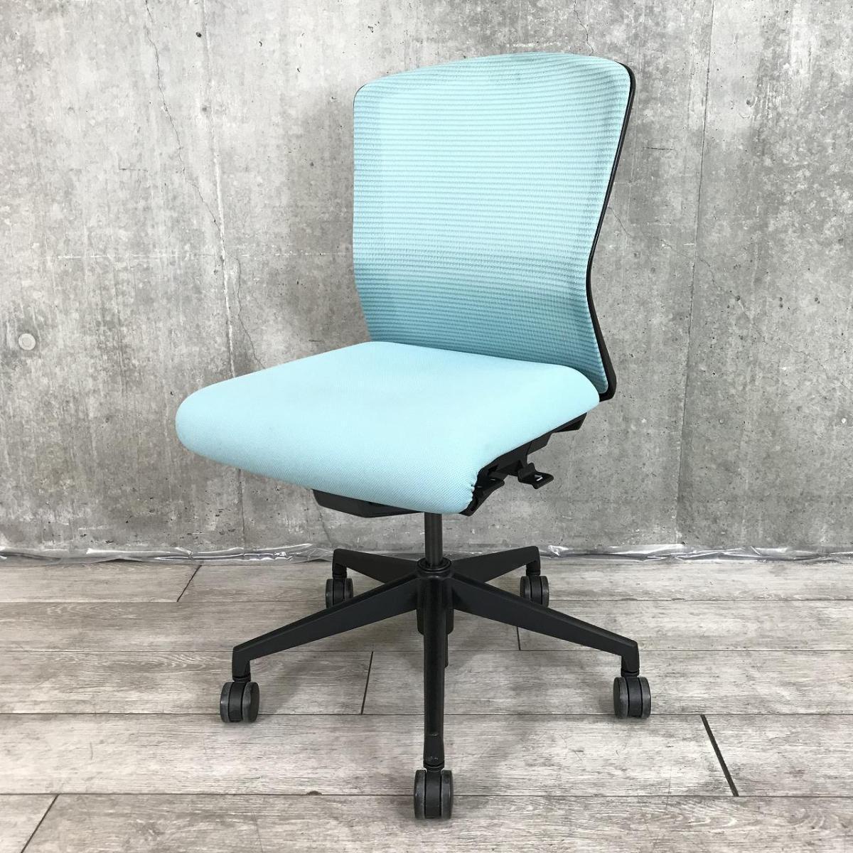 中古】エルフィ ELA2-00B ウチダ/UCHIDA 肘無ミドルバックチェア 