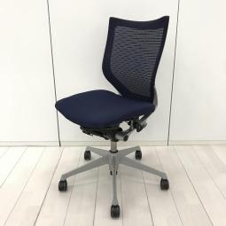 【在庫入替セール品！（本在庫限定価格）】【ベストなポジションが得られる先進設計！長時間の着座でも疲れにくいサポート感！】■オカムラ(okamura)製　バロン(Baron)チェア　肘無ハイバックチェア　背面メッシュ　■ネイビー×ブラックシェル【弊社使用欄：A01048173】【HU】