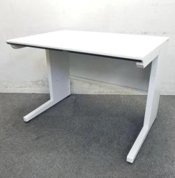 【コンパクトサイズで人気な省スペースタイプ！】■コクヨ製　平デスク　W1000×D600×H720mm　アイエスシリーズ　ホワイト　■奥行スリムなワークデスク！
