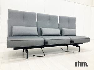【2023年製】vitra/ヴィトラ　Soft Work / ソフト ワーク ハイバックソファ　エドワード・バーバー & ジェイ・オズガビー　グレー　電源ソケット付　ABW