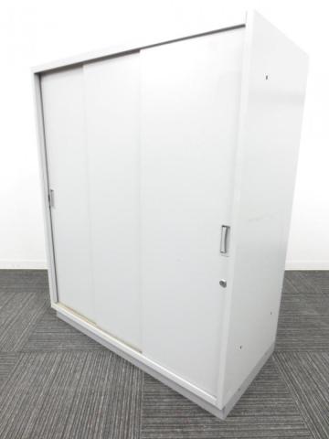 【中古】シンライン HTM-109RSN-WE イトーキ（ITOKI） ローキャビネット／引き違い