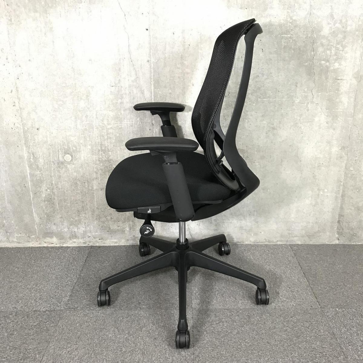 中古】シルフィーメッシュ オカムラ/okamura 肘付ハイバックチェア