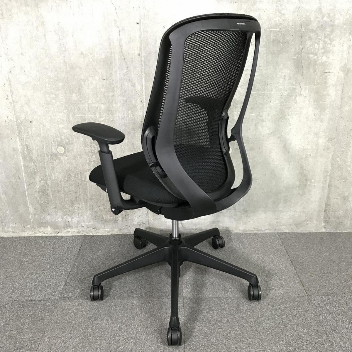bl　オカムラ　シルフィーチェア　前傾機能　ハイバック　メッシュタイプ　中古 中古】シルフィーメッシュ オカムラ/okamura 肘無ハイバックチェア