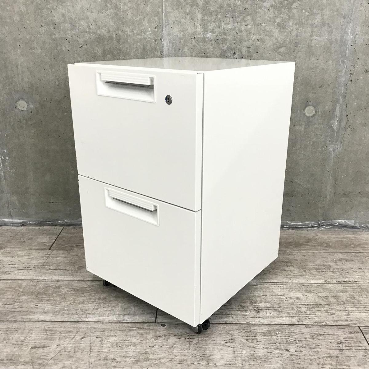 【関西倉庫在庫品】■プラス（PLUS）　リード（LEED)シリーズ　2段ワゴン　スリムタイプ　W395×D420×H630mm　■シリンダー錠　■ホワイト【弊社使用欄：A01037757】
                        LEED
                                    中古
            