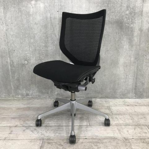 【中古】バロンメッシュチェア  オカムラ（okamura） 肘無ローバックチェア