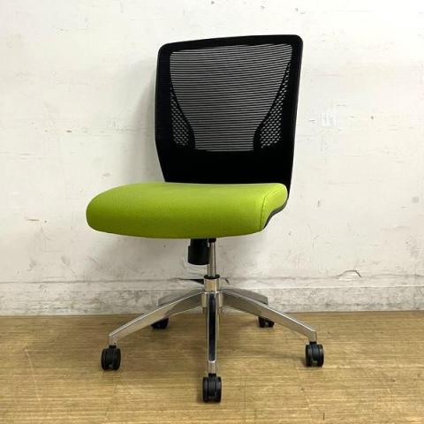【中古】ヴィラージュチェア 8VCM1C FHR5 オカムラ（okamura） 肘無ローバックチェア