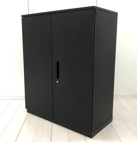 【中古】L6 L6-105A-SBK プラス（PLUS） ローキャビネット／両開き