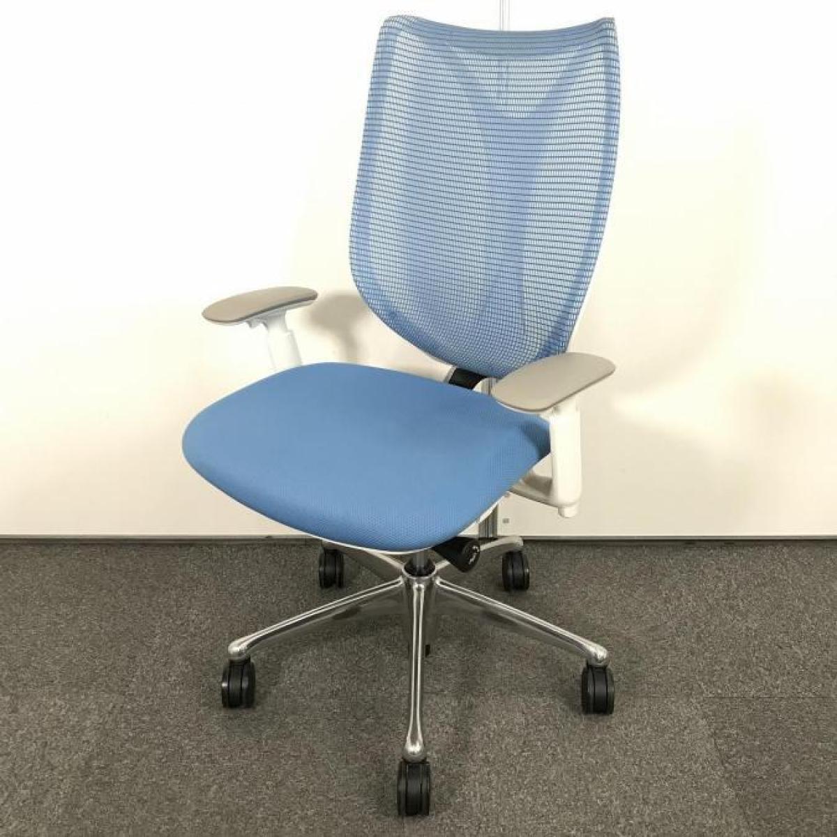 【在庫入替セール】【前傾機能で作業効率アップ！安定感のある座り心地で大好評！ご自宅用にもオススメ！】■オカムラ(okamura)製　サブリナ(Sabrina)チェア　ハイバック　肘付き　背面メッシュ　■可動肘　■アクアブルー×ホワイトフレーム※愛知※名古屋※豊田※三重
                        サブリナ
                                    中古
            