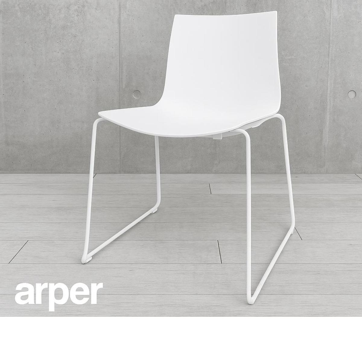 【海外メーカーのおしゃれスタッキングチェア！】■ARPER（アルペール）　Catifa（カティファ 46 ）　ホワイト　■スタッキングチェア　ミーティングチェア　キャスター無し
                        カティファ46
                                    中古
            