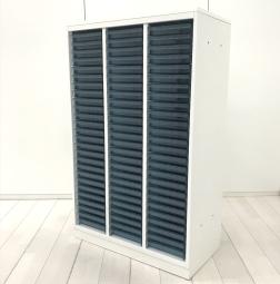 【書類・備品管理のエキスパート】■コクヨ製　クリスタルトレイキャビネット　A4・3列26段・浅型トレー　ホワイト天板付【KOKUYO　EDIA】