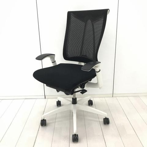 【中古】セレーオチェア KF-570JB-WWT1 イトーキ（ITOKI） 肘付ハイバックチェア