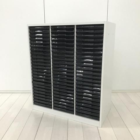 【中古】HSシリーズ  ウチダ（UCHIDA) ローキャビネット／クリスタルトレー