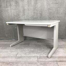 【イナバの技術が詰め込まれたスタンダードなオフィスデスク！】■イナバ（Inaba）製　VDNシリーズ　平机　幅1200㎜　引き出し付　■ニューグレー　■配線口2口　※引き出し右側のみ【T5】