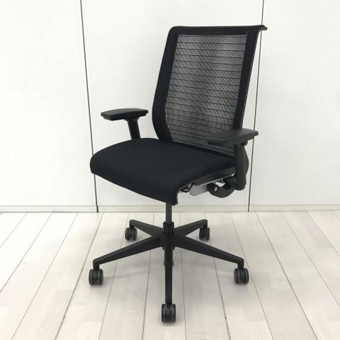 【中古】シンクチェア（旧モデル）  Steelcase（スチールケース） 肘付ハイバックチェア