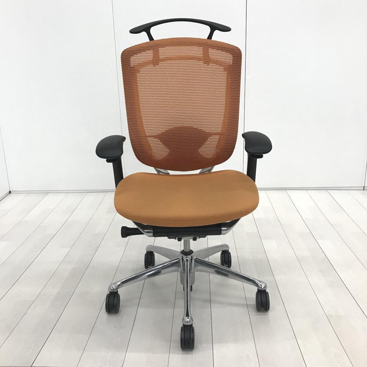 中古】コンテッサチェア CM32AB FBF8 オカムラ/okamura 肘付ハイバック